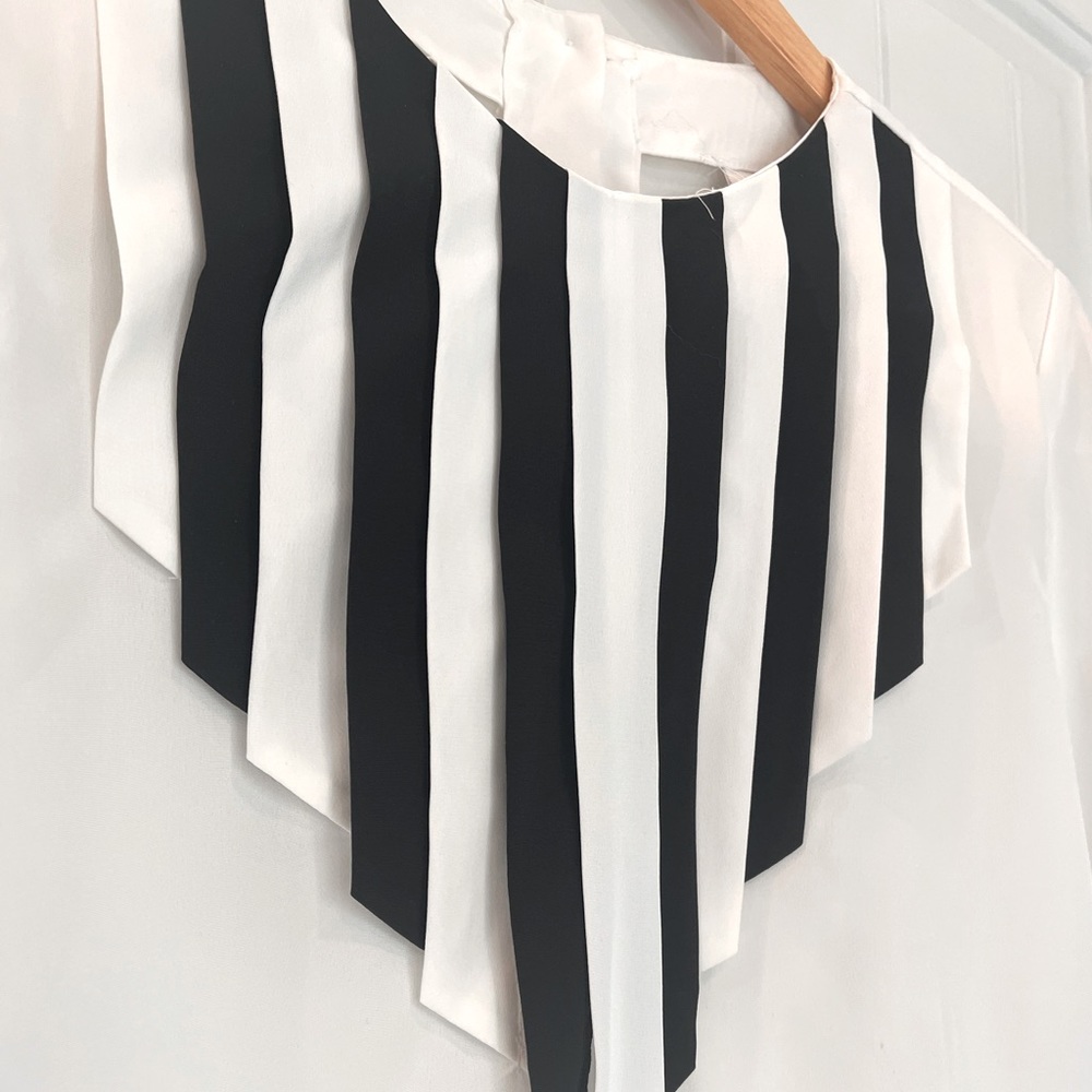 Vintage Nicola top Black/White - Picture 3 of 6